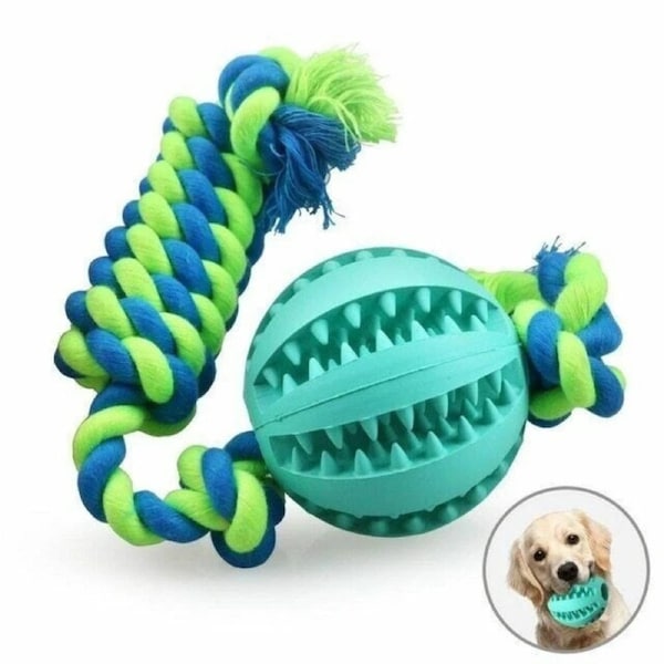 Blue Pet Dog Chew Molars Toy Rope Indestructible Bite Resistant Toy