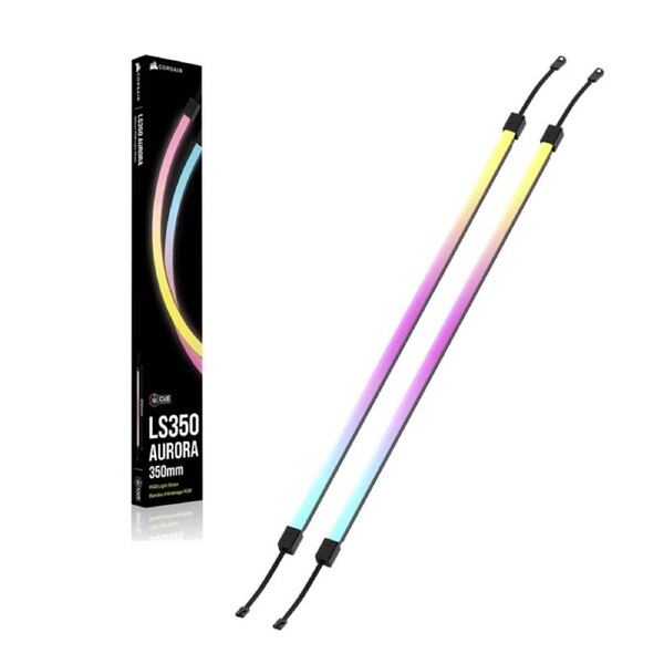 Corsair LS350 Aurora RGB Light Strips - 350mm - 350x10x10mm black magnetic