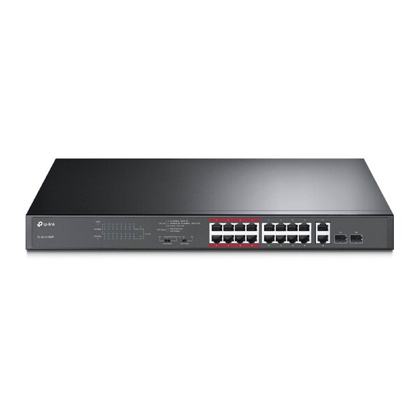 TP-Link TL-SL1218MP 16-Port 10/100Mbps PoE+ Switch 16 10/100Mbps RJ45 Ports 2