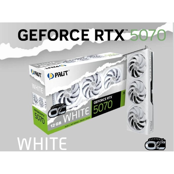PALIT RTX5070 WHITE OC 12GB GDDR7 192bit 3-DP HDMI NE75070U19K0-GB2050W