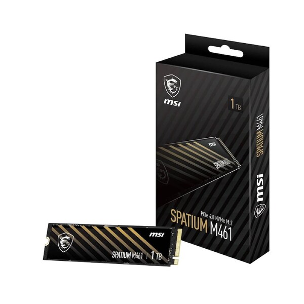 MSI SPATIUM M461 PCIe 4.0 NVMe M.2 1TB Internal SSD PCIe Gen4 NVMe (SPATIUM