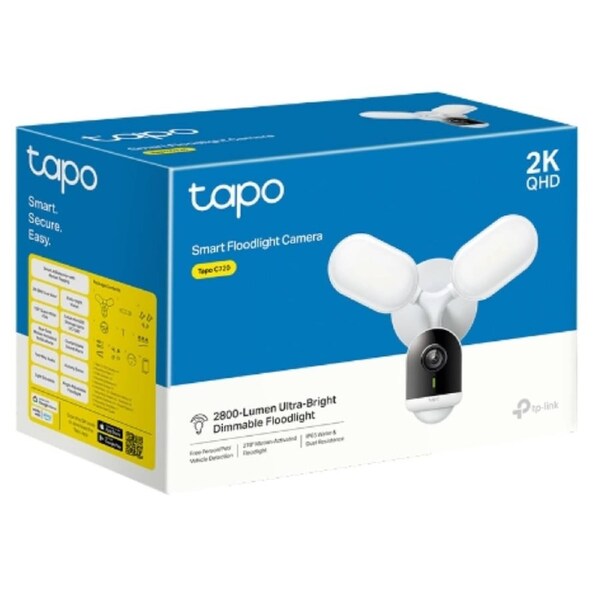 TP-Link Tapo C720 Tapo Smart Floodlight Camera 2K QHD 2800-Lumen Ultra-Bright