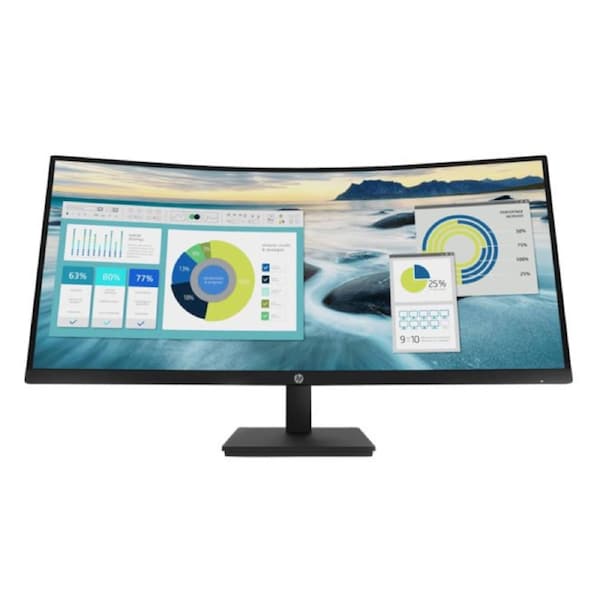 HP P34hc G4 34' WQHD 4K CURVED 21:9 3440x1440 Height Adjust Tilt USB-C (65W PD)