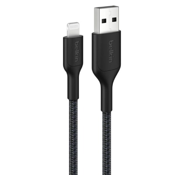 Belkin BoostCharge Pro Braided Lightning to USB-A Cable (0.15M) - Black
