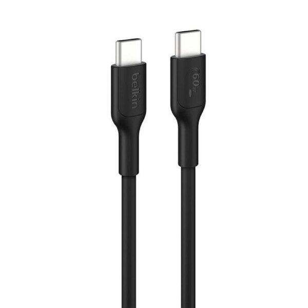 Belkin BoostCharge USB-C to USB-C Cable (2M) - Black (CAB023FQ2MBK), 3A/60W