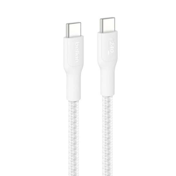 Belkin BoostCharge Pro Braided USB-C to USB-C Cable (3M) - White