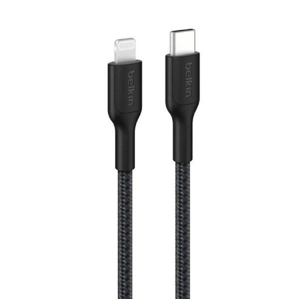 Belkin Boostcharge Pro Braided Lightning to USB-C Cable (2M) - Black