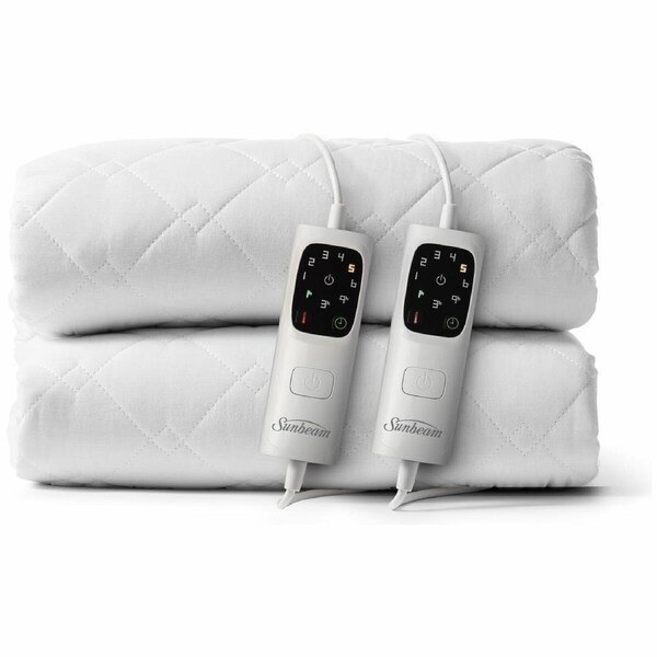 Sunbeam Sleep Perfect Quilted Anti Bacterial Super King Heated Blanket