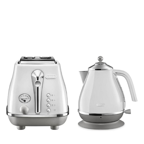 De'Longhi Icona Capitals Kettle and Two Slice Toaster Breakfast Pack