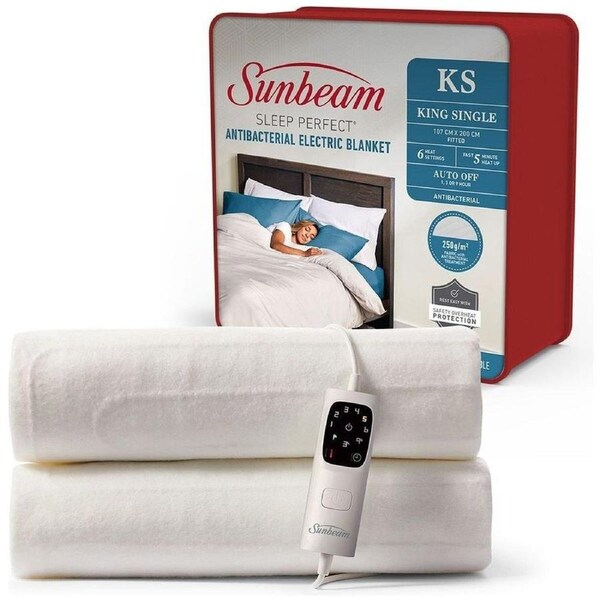 Sunbeam Sleep Perfect Anti Bacterial King Single Heated Electric Blanket