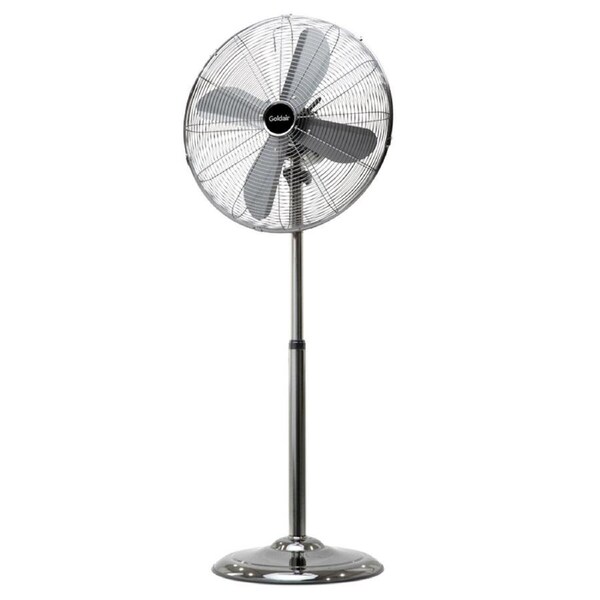 Goldair 45cm Pedestal Fan Black Chrome