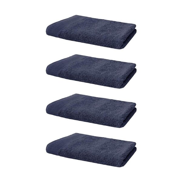 4PK Bambury Elvire 600gsm Soft Absorbent Cotton Hand Towel 40x60cm Blue