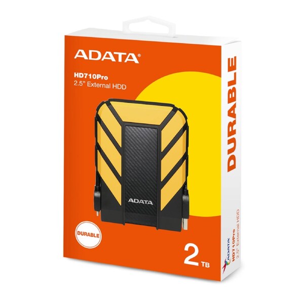 2TB ADATA HD710 PRO EXTERNAL HDD (RUGGED YELLOW)2TB/YELLOW/USB 3.2