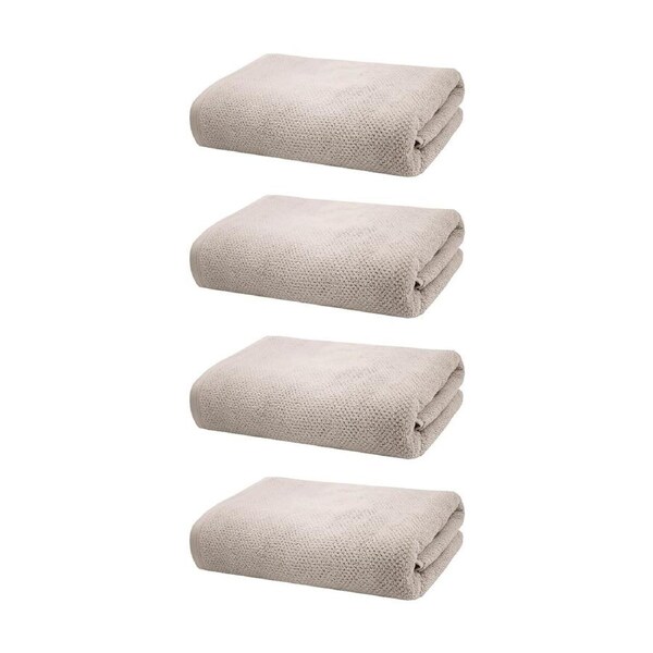 4PK Bambury Angove 600gsm Soft Absorbent Cotton Bath Sheet 80x160cm Neutrals