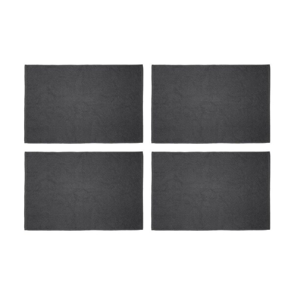 4PK Bambury Angove 950gsm Soft Absorbent Cotton Bath Mat 50x80cm Grey