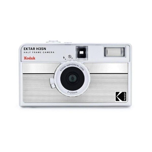 Kodak H35N 1/2 Frame 35mm Film Camera w/Flash SLVR/SLVR