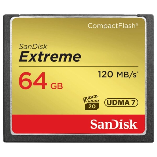 SanDisk Extreme 64GB Compact Flash MBS:120R/85W**