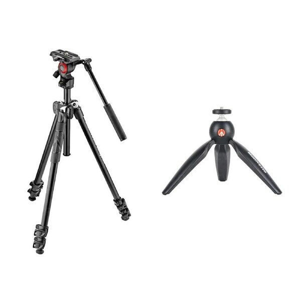 Manfrotto MK290LTA3 Video Bundle w/PIXI II Mini Tripod**
