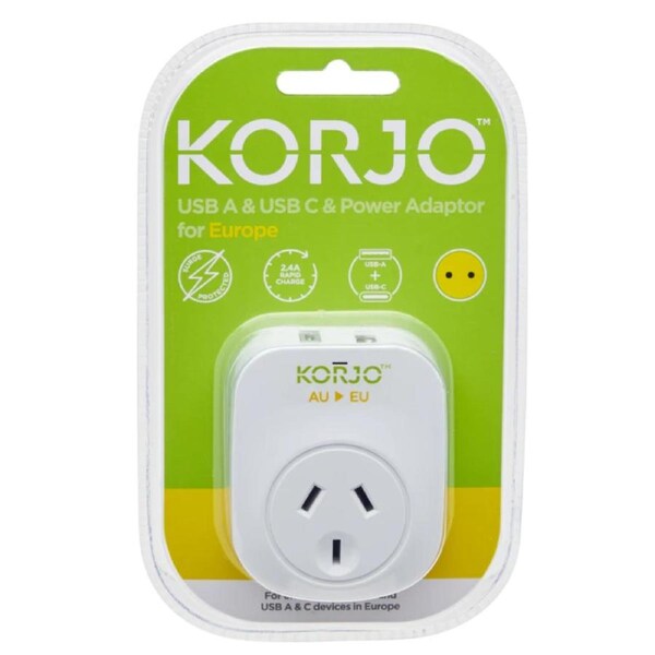 KORJO ADAPTOR - USB A+C EUROPE