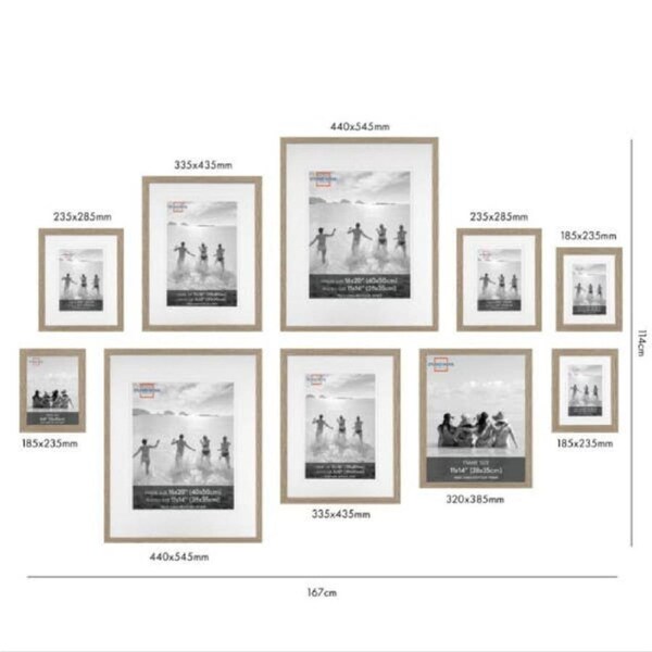 STUDIO NOVA GALLERY FRAME SET Of 10 Natural