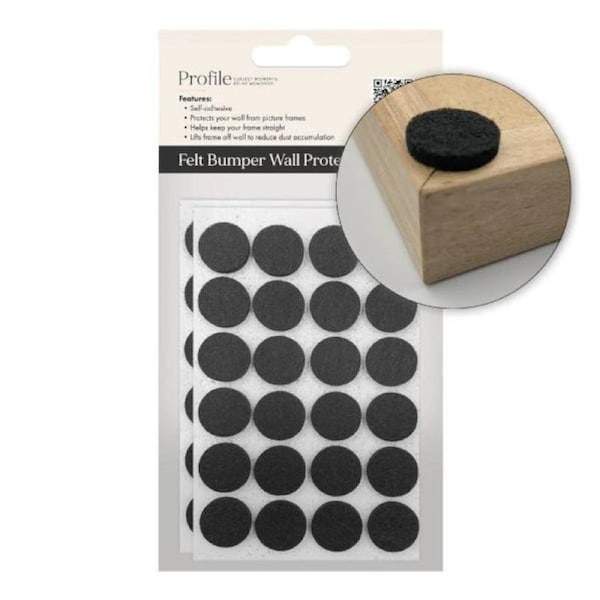Black Felt Bumper Wall Protectors (48pk)