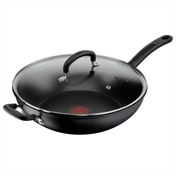 Tefal Specialty Hard Anodised Non-Stick Wok 32cm with Lid
