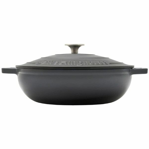Westinghouse 4L Cast Iron Round Shallow Pot Ombre Grey