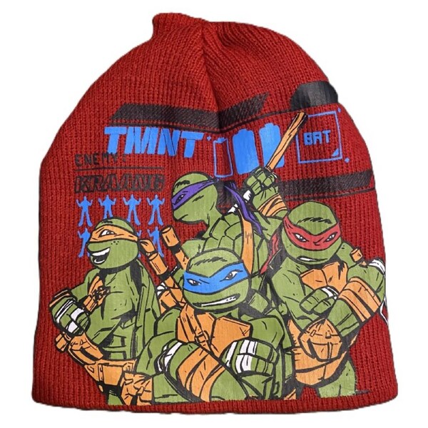Nickelodeon Teenage Mutant Ninja Turtle kids Red Winter Beanie Hat and Gloves Set 54cm
