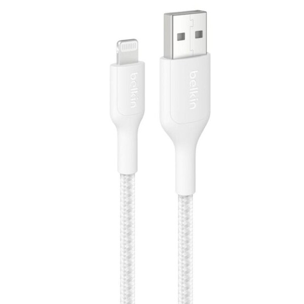 Belkin BoostCharge Pro Braided USB-C to Lightning Cable - 2M - White - White [CAA022FQ2MWH]