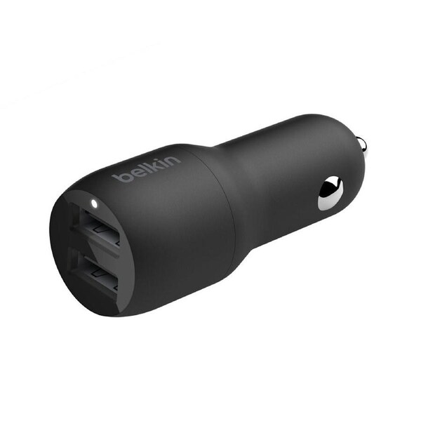 Belkin 24W Car Charger - Universally compatible - Black - Black [CCB001BTBK]