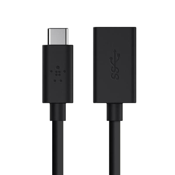 Belkin USB 3.0 USB-C to USB A Adapter - Universally compatible - Black - Black [F2CU036BTBLK]