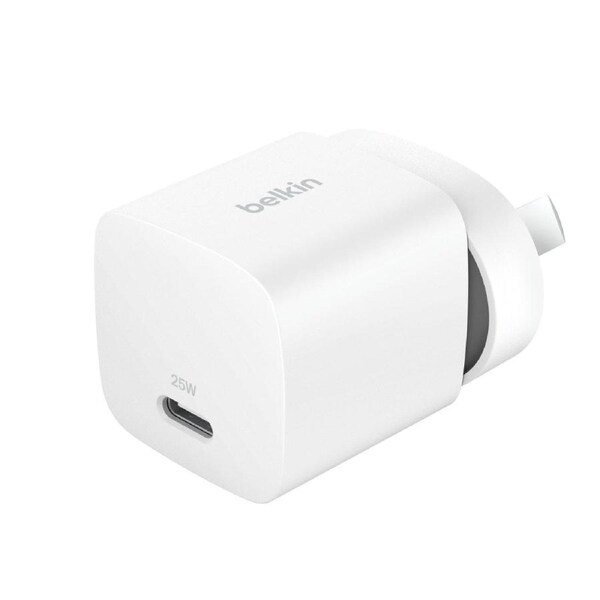 Belkin BoostCharge 25W Wall Charger - With USB-C Output - White - White [WCA012AUWH]