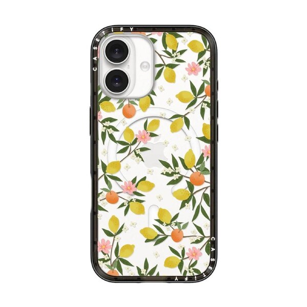 CASETiFY Compact Case w/MagSafe - For iPhone 17 - Citrus Lover - Clear Floral [34722110-16009422]
