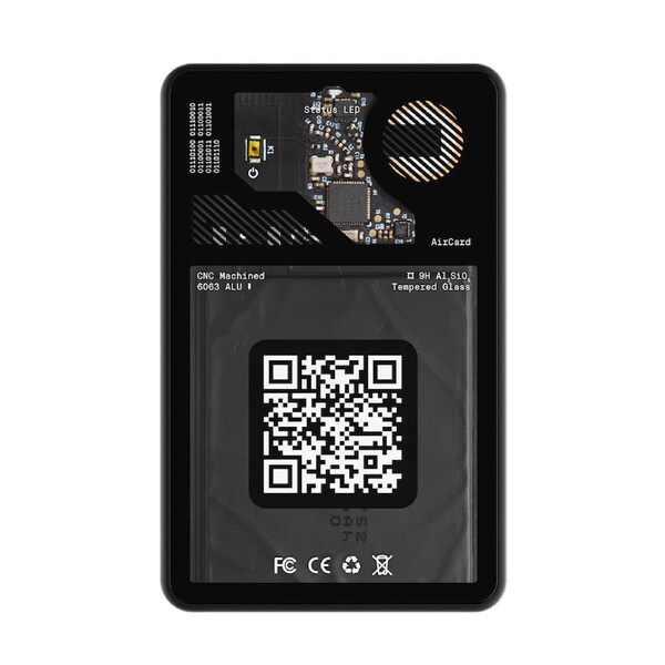 Rolling Square AirCard - Card-sized Wallet Tracker - Black [AIRCARDR]