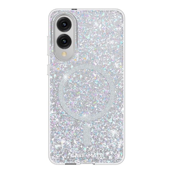 Case-Mate Twinkle Case W/Magnet - For Samsung Galaxy S25 Edge - Disco - Silver / Clear [CM056862]