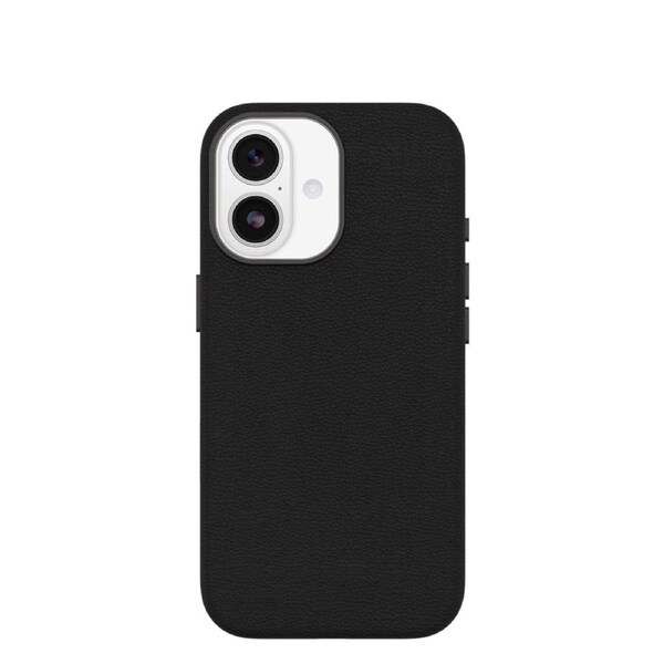 OtterBox Symmetry MagSafe Cactus Leather Case with Camera Control - For iPhone 17 - Noir Ash Black - Black [77-99013]