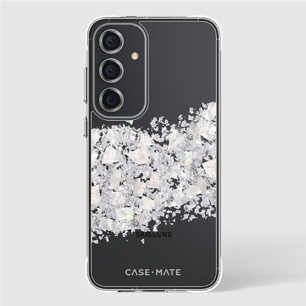 Case-Mate Karat Case - For Samsung Galaxy S24+ - Touch of Pearl - White / Black [CM053446]