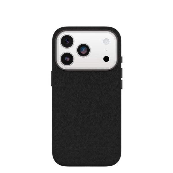 OtterBox Symmetry MagSafe Cactus Leather Case with Camera Control - For iPhone 17 Pro - Noir Ash Black - Black [77-99045]