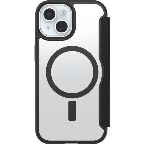 OtterBox React Folio MagSafe Case - For iPhone 17e/16e/15/14/13 - Black Crystal - Black / Clear [77-97827]