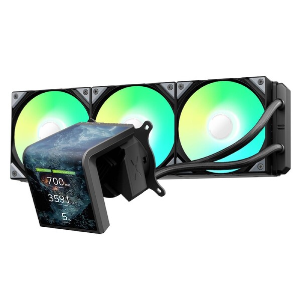 TRYX PANORAMA SE 360 ARGB BLACK L-SHAPED AMOLED SCREEN LIQUID