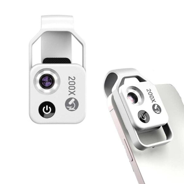 Apexel MACRO 200X Clip on Lens >200x Close Up Lens with LED