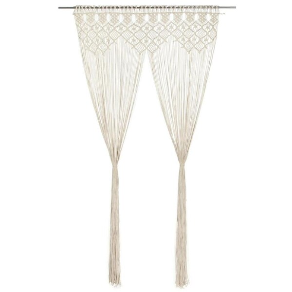 Macrame Curtain 140x240 cm Cotton vidaXL