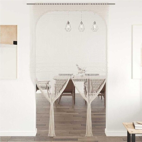 Macrame Curtain 140x240 cm Cotton vidaXL