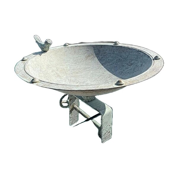 Bronrob Patina Balcony Bird Bath Home/Garden Decor Ornament 27.94x27.94x20.32cm