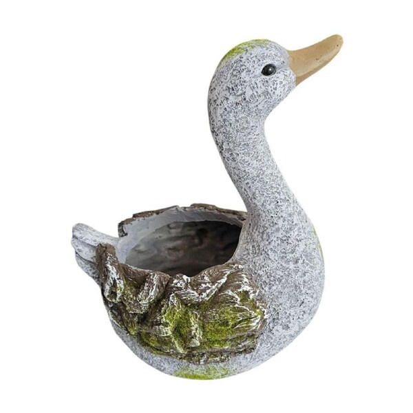Bronrob Decorative Duck Planter Home/Garden Indoor/Outdoor Ornament 32x25x19cm