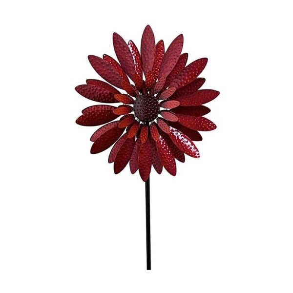 Bronrob Crimson Bloom Floral Inspired Garden Windspinner 213x61x26cm