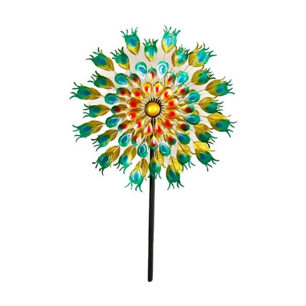 Bronrob Peacock Windspinner Home Garden Decor Outdoor Ornament 185x61cm