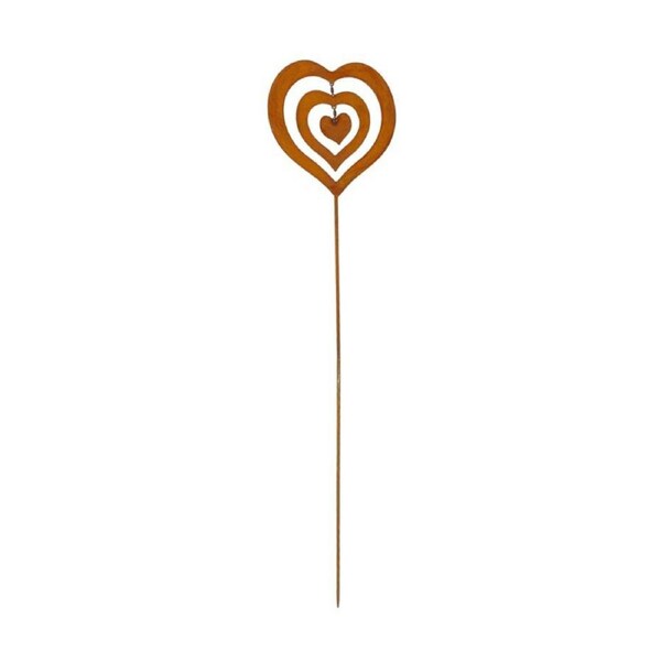 Bronrob Decorative Rustic Hearts Outdoor Garden Stake Ornament 108x26x0.25cm
