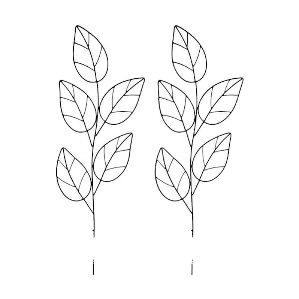 2PK Bronrob Decorative Growing Frame Leaves Home/Garden Ornament 80x28x0.3cm