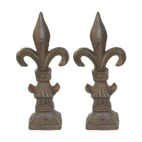 2PK Bronrob Decorative Cast Iron Home/Garden Fleur de Lis Ornament 20x20x5.5cm